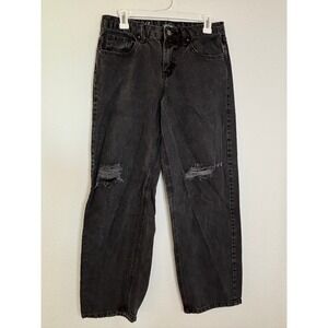 Wild Fable Black Distressed Custom Painted Pride Jeans Protect Trans Kids Size 4